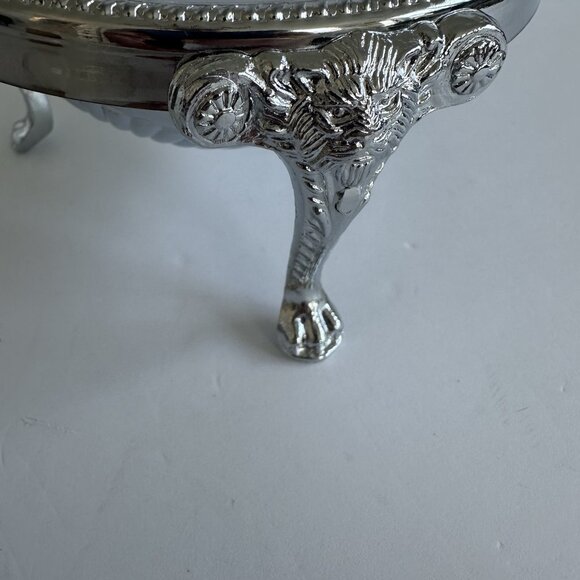 VTG NIOB IRVINWARE 1980s Chromeware Covered Butter Dish Glass Insert Retro 22780 - Picture 6 of 15